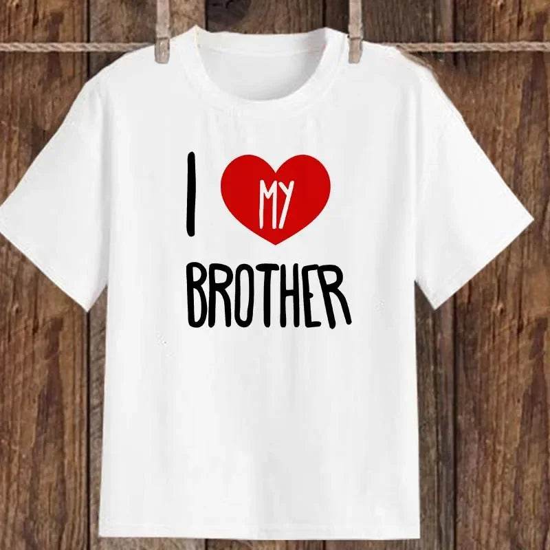 👕 T-shirt Enfant "I ❤️ My..." – Fratrie Assortie | Déclarations d’Amour Frère/Sœur - Legeekshop