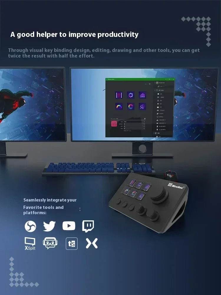 🎮 Clavier Macro Visuel Mirabox N3 – Streamdeck Personnalisable pour PC - Legeekshop