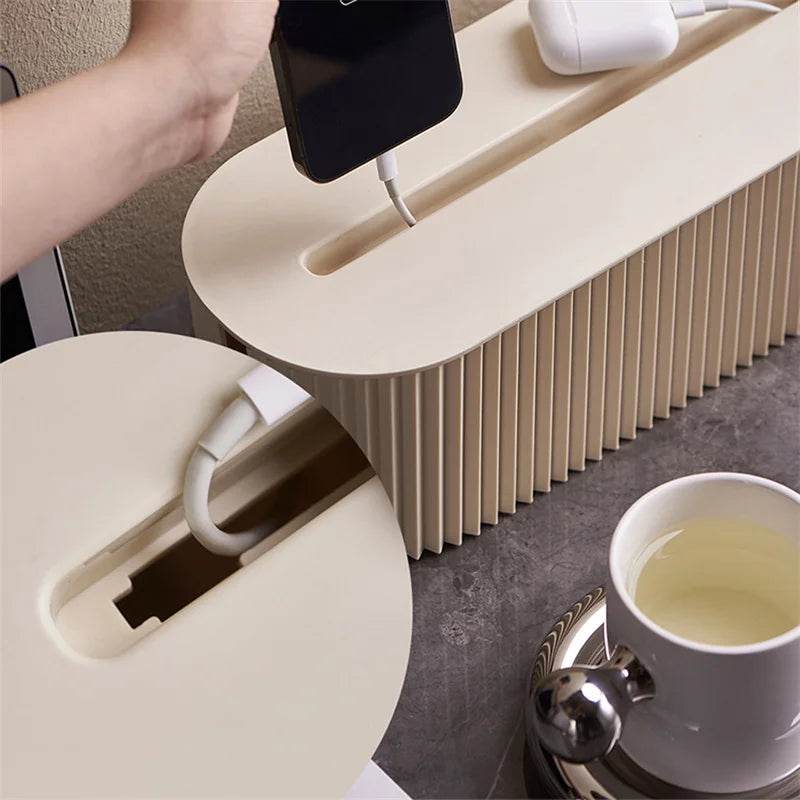 🔌 Boîte de Rangement Câbles & Prises – Design Nordique | Organisateur de Bureau et Maison - Legeekshop