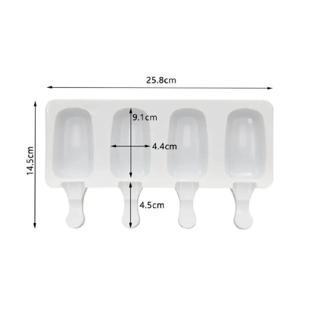 🍨 Moule à crème glacée en silicone – Fabrication de sucettes glacées maison (4/8 trous) - Legeekshop