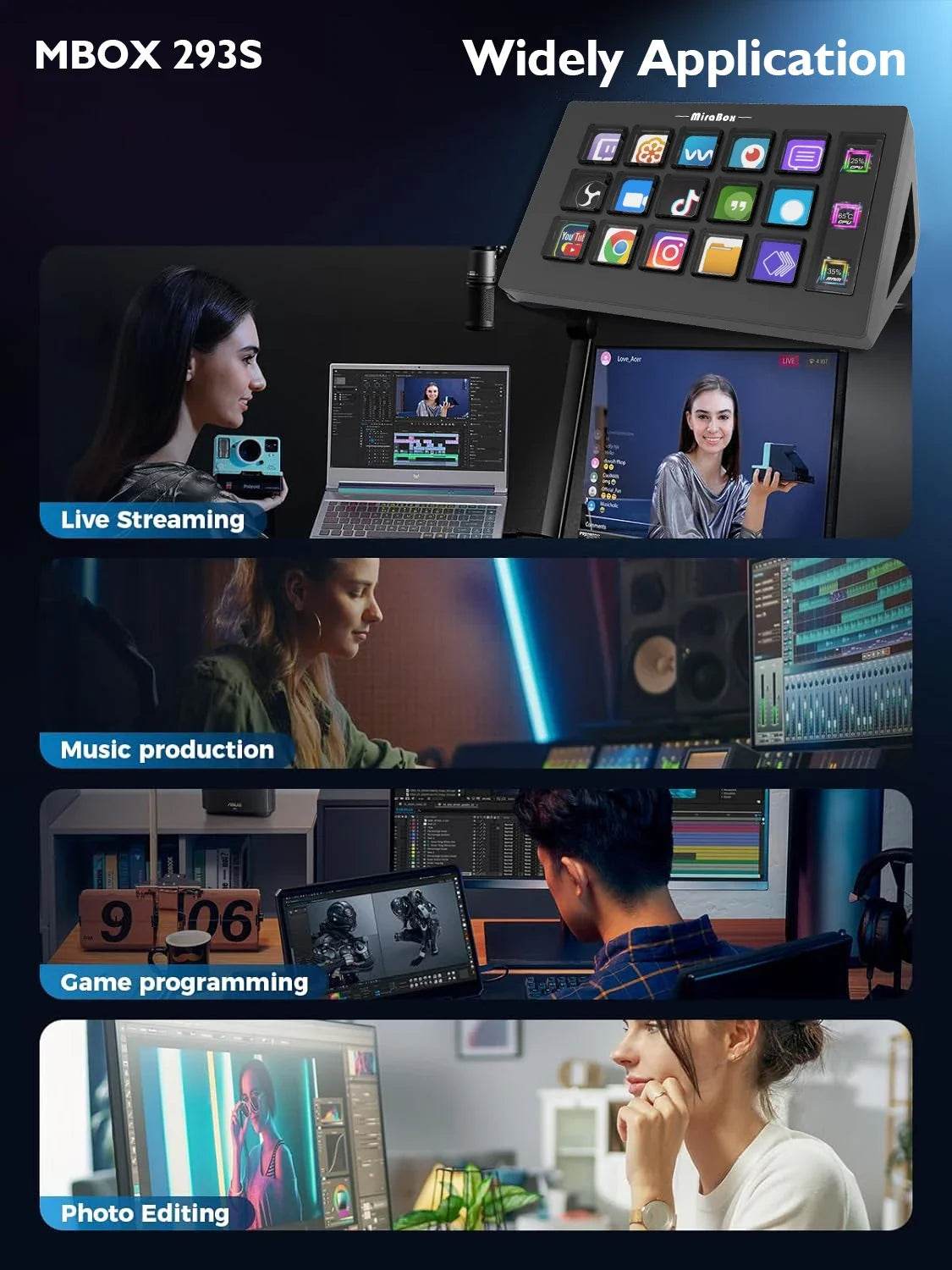 🎛️ Stream Deck Mini – Clavier Visuel 15 Touches LCD Personnalisables | Win / macOS - Legeekshop