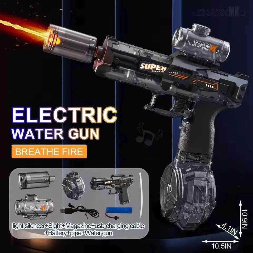 🔫 Pistolet à eau électrique haute pression – Rafales automatiques & LED - Legeekshop