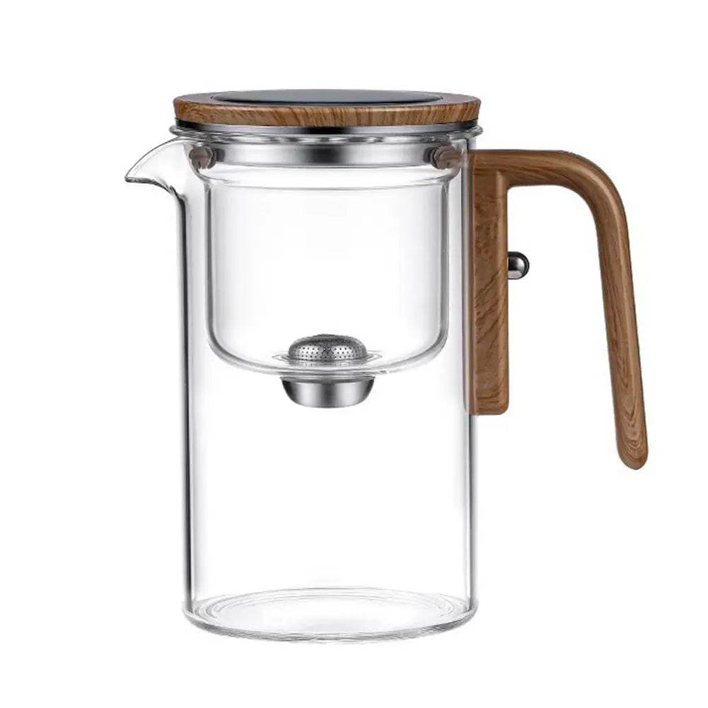 🍵 Théière en Verre avec Séparateur Intégré & Poignée en Bois – 520ML / 720ML - Legeekshop