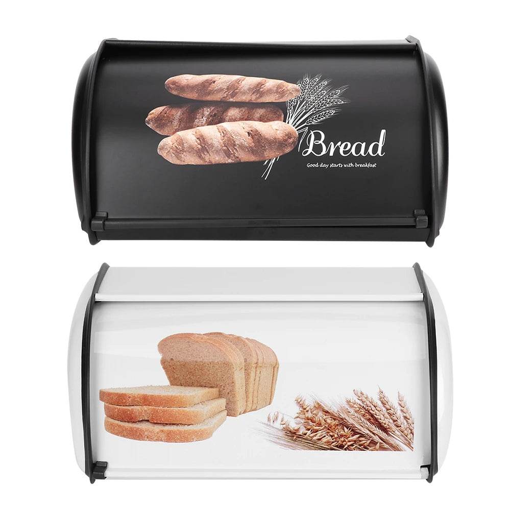 🥖 Boîte de rangement en acier inoxydable – Grand conteneur cuisine avec ouverture coulissante - Legeekshop