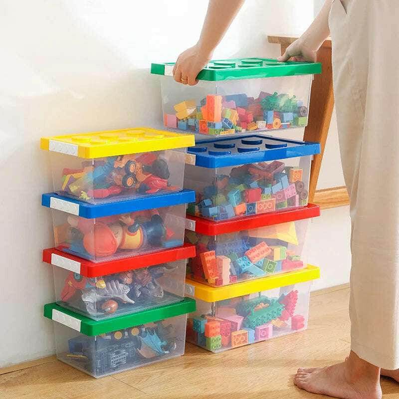 🧸 Boîte de Rangement Empilable – Organisateur Blocs de Construction & Jouets | Taille S ou L - Legeekshop