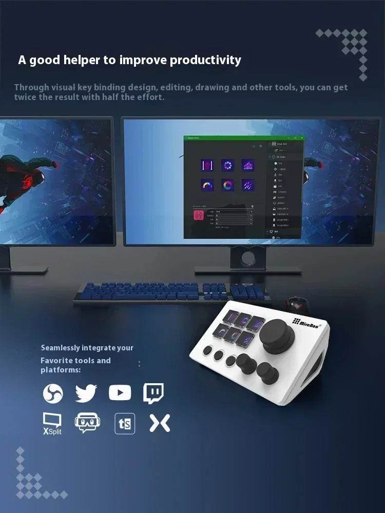 🎮 Clavier Macro Visuel Mirabox N3 – Streamdeck Personnalisable pour PC - Legeekshop