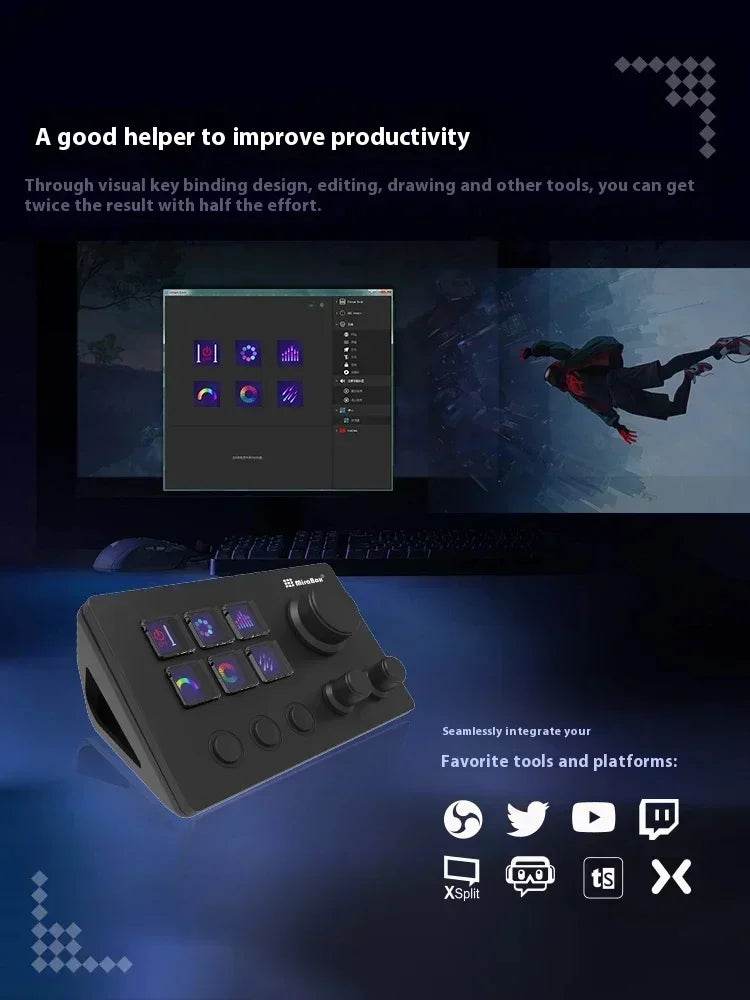🎮 Clavier Macro Visuel Mirabox N3 – Streamdeck Personnalisable pour PC - Legeekshop