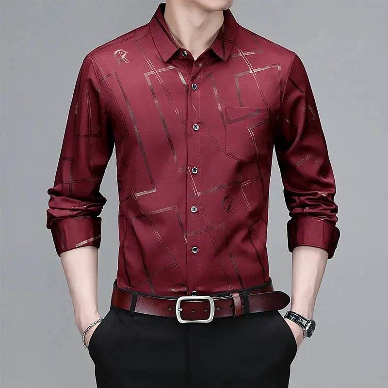 đ Chemise Homme ImprimĂ©e â ĂlĂ©gante & DĂ©contractĂ©e | Sans Repassage - Legeekshop