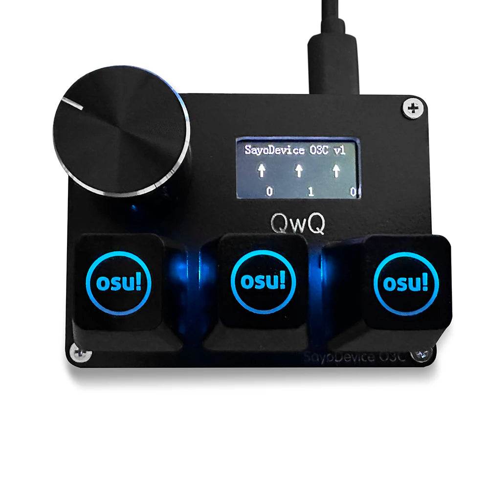 🎮 Mini Clavier Mécanique SayoDevice OSU O3C – Switchs Magnétiques Roses | Écran IPS & Ultra-Vitesse - Legeekshop