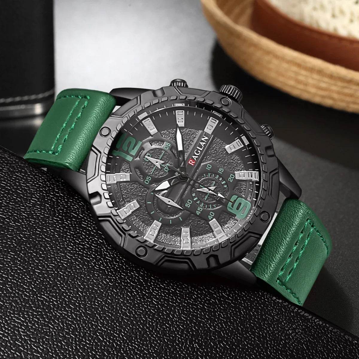 Montre-bracelet en cuir pour homme, marque supérieure, mode, horloge, cadeau | Wayne Outfitters - Legeekshop