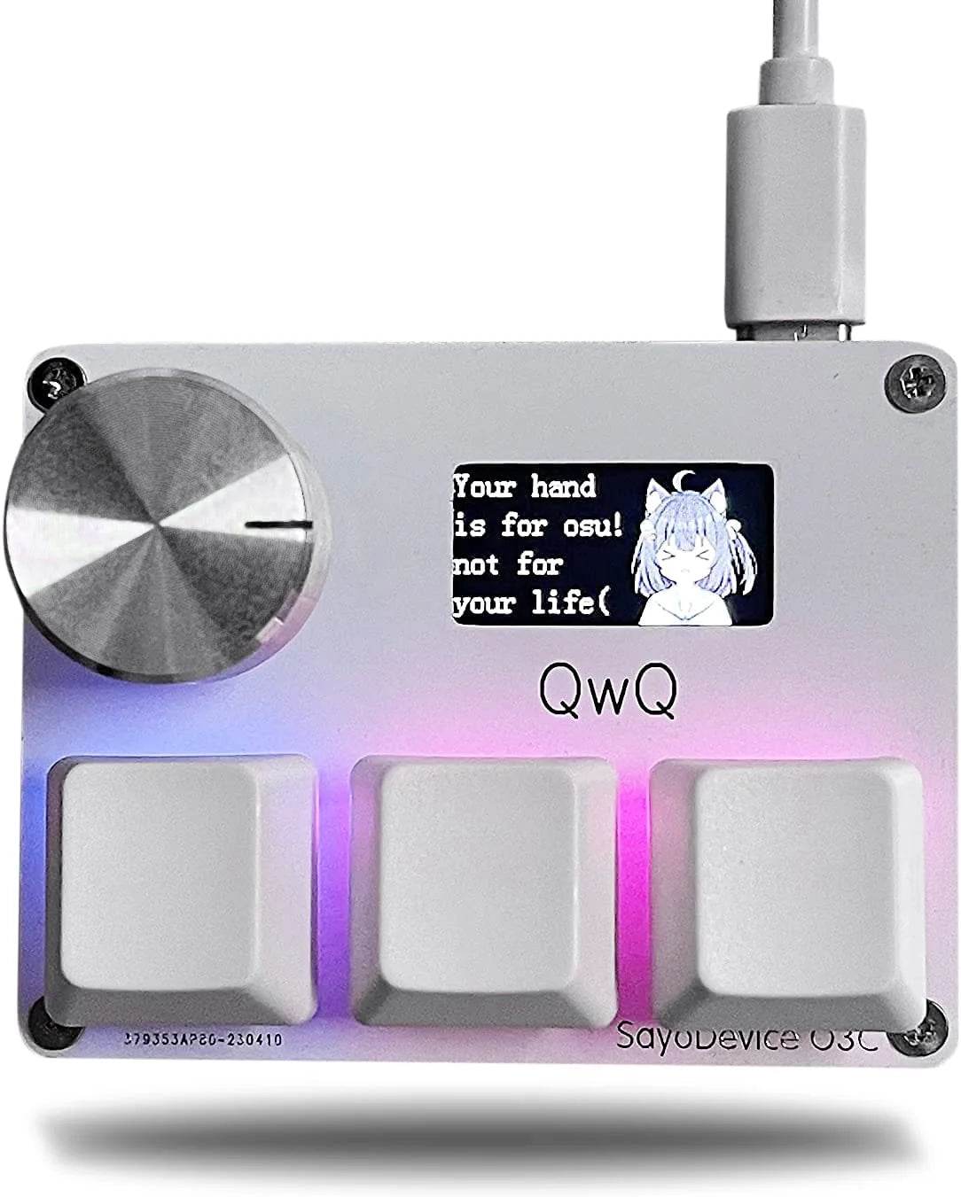 🎮 Mini Clavier Mécanique SayoDevice OSU O3C – Switchs Magnétiques Roses | Écran IPS & Ultra-Vitesse - Legeekshop