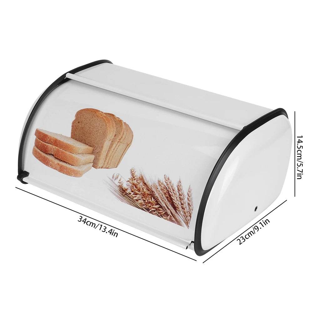 🥖 Boîte de rangement en acier inoxydable – Grand conteneur cuisine avec ouverture coulissante - Legeekshop