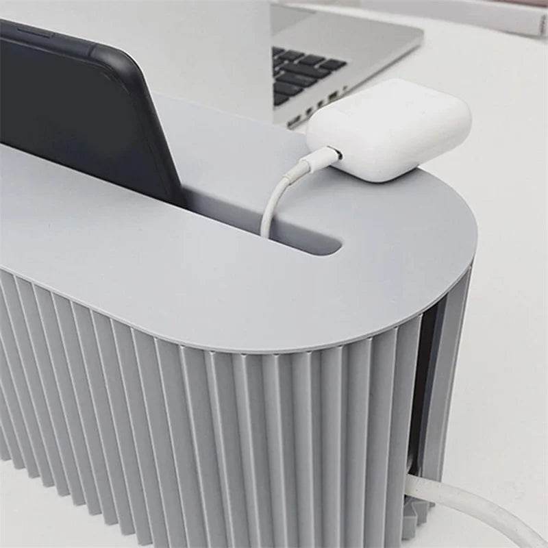 🔌 Boîte de Rangement Câbles & Prises – Design Nordique | Organisateur de Bureau et Maison - Legeekshop