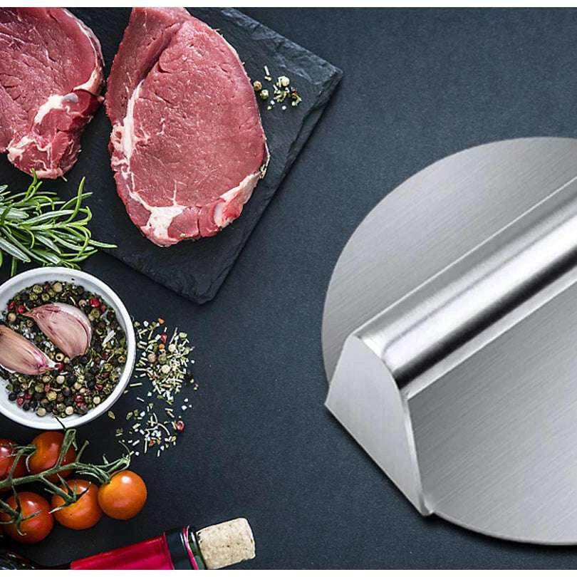 Presse à Hamburgers Acier Inox – Moule Circulaire Antiadhésif – Cuisine Maison - Legeekshop