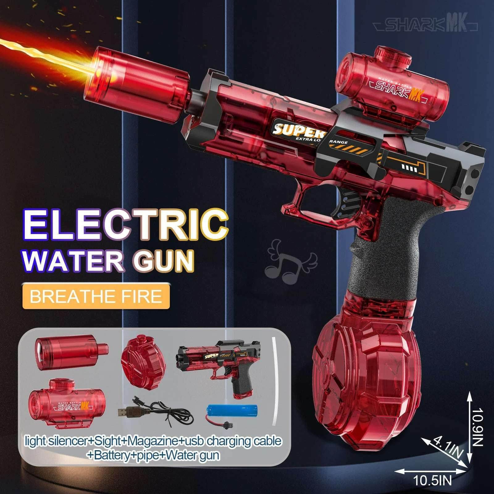🔫 Pistolet à eau électrique haute pression – Rafales automatiques & LED - Legeekshop