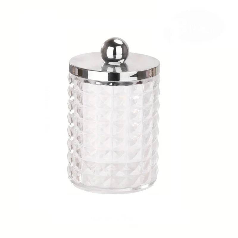 🧺 Boîte de Rangement Transparent – Pot d’Apothicaire 10 Oz | Porte-Coton-Tige & Accessoires - Legeekshop