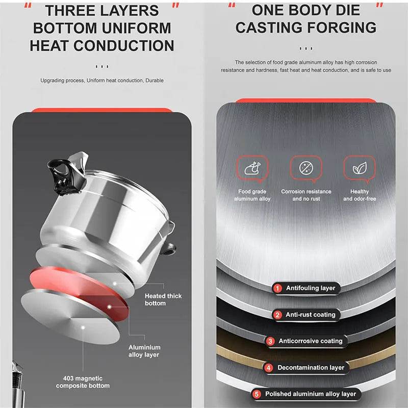 🍲 Autocuiseur professionnel en aluminium – 3L / 5L / 7L – Antidéflagrant & cuisson rapide - Legeekshop