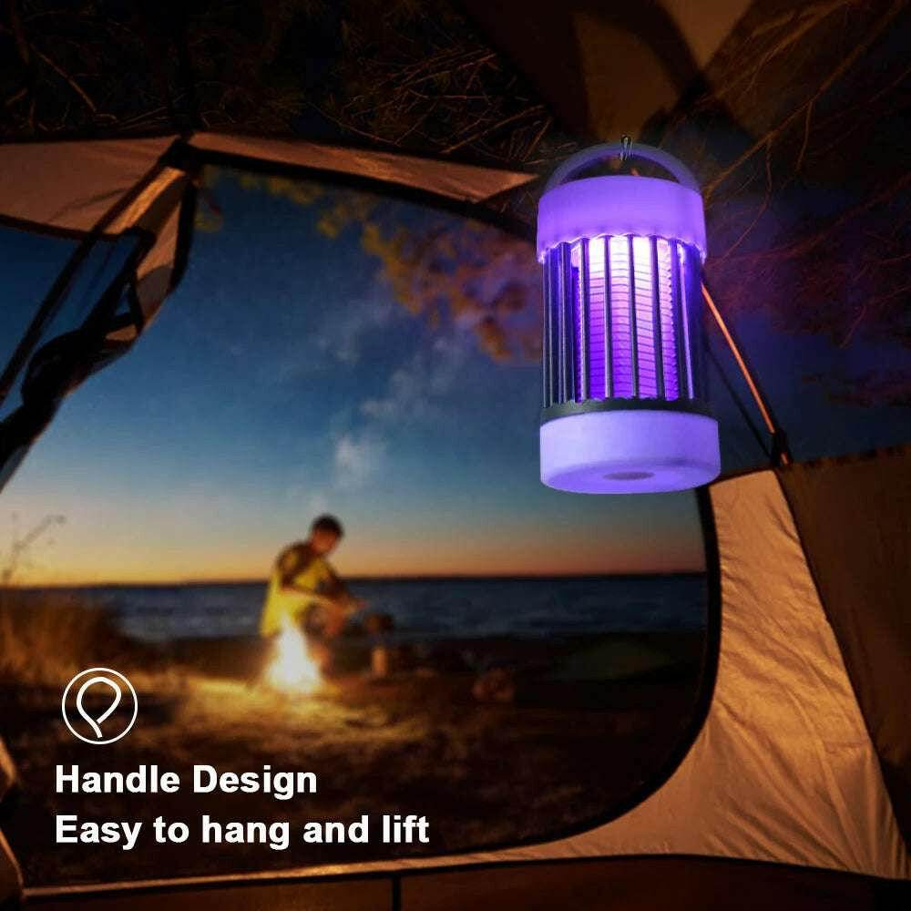 🦟 Lampe électrique anti-moustiques – Rechargeable USB, lumière UV, portable - Legeekshop