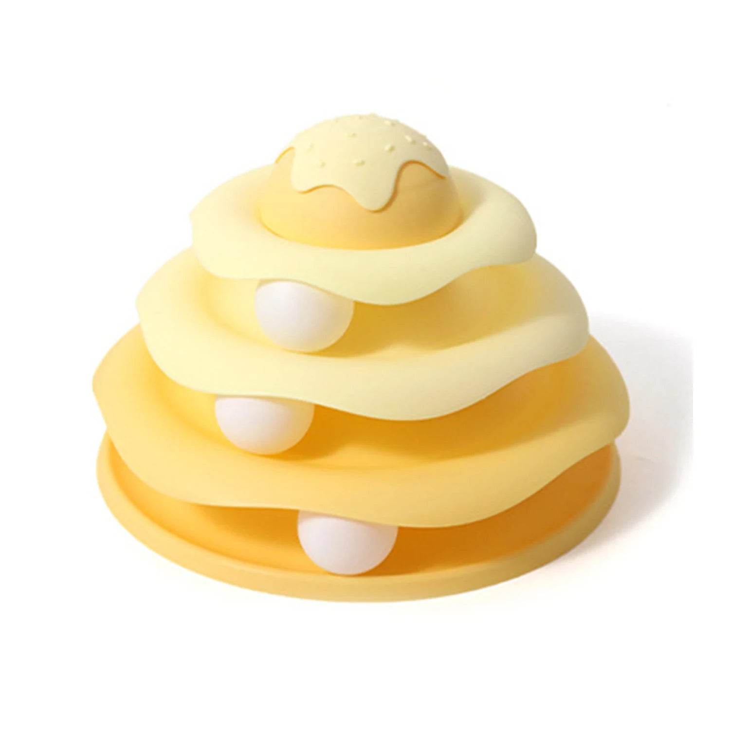 🐱 Tour de rotation à balles colorées – Jouet interactif 3 couches pour chats - Legeekshop