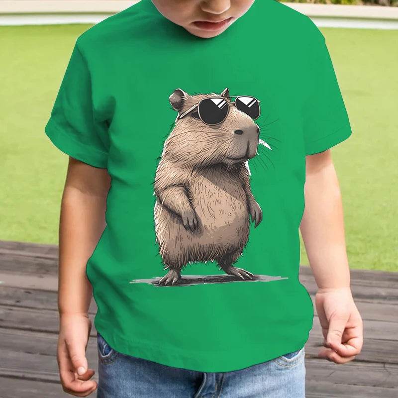 T-shirt Enfant Capybara 3D – Style Décontracté Été - Legeekshop