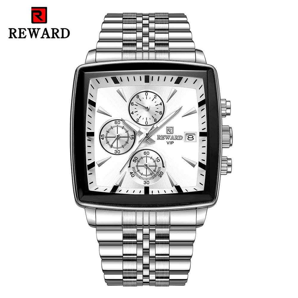 🕶️ REWARD – Montre Homme Quartz Rectangle Bleue Étanche Luxe - Legeekshop