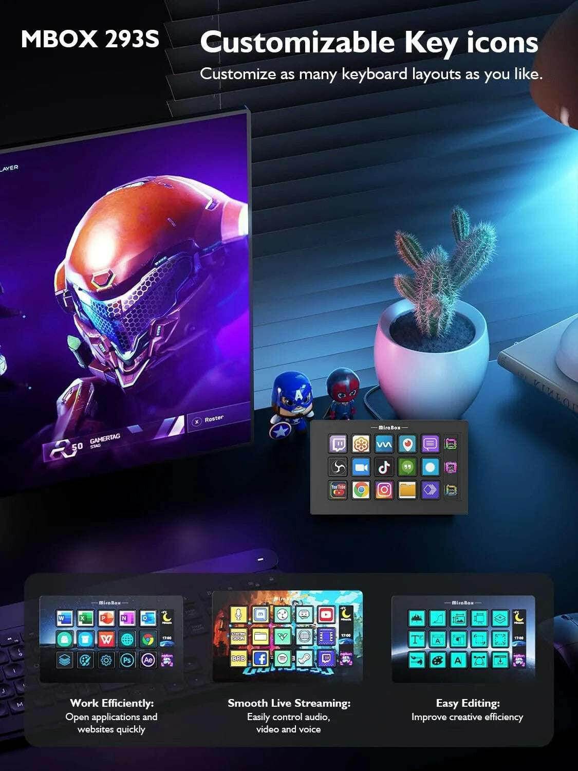 🎛️ Stream Deck Mini – Clavier Visuel 15 Touches LCD Personnalisables | Win / macOS - Legeekshop