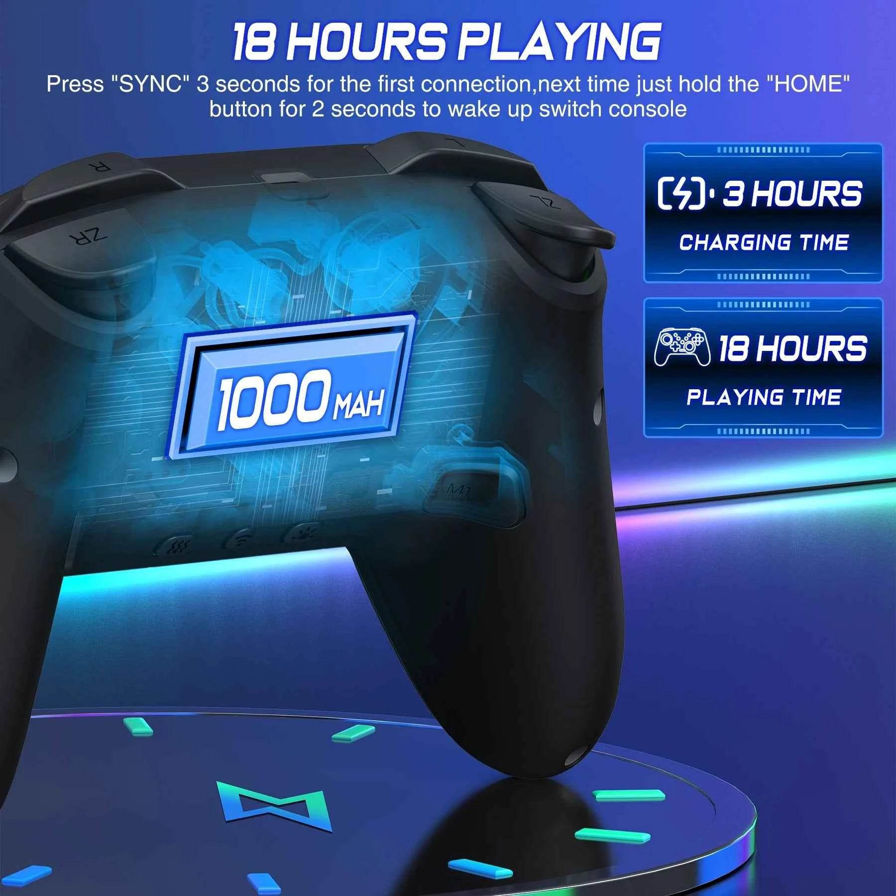 BEBONCOOL Advocate - Manette sans fil Switch Pro avec double vibration et Joysticks RGB - Legeekshop