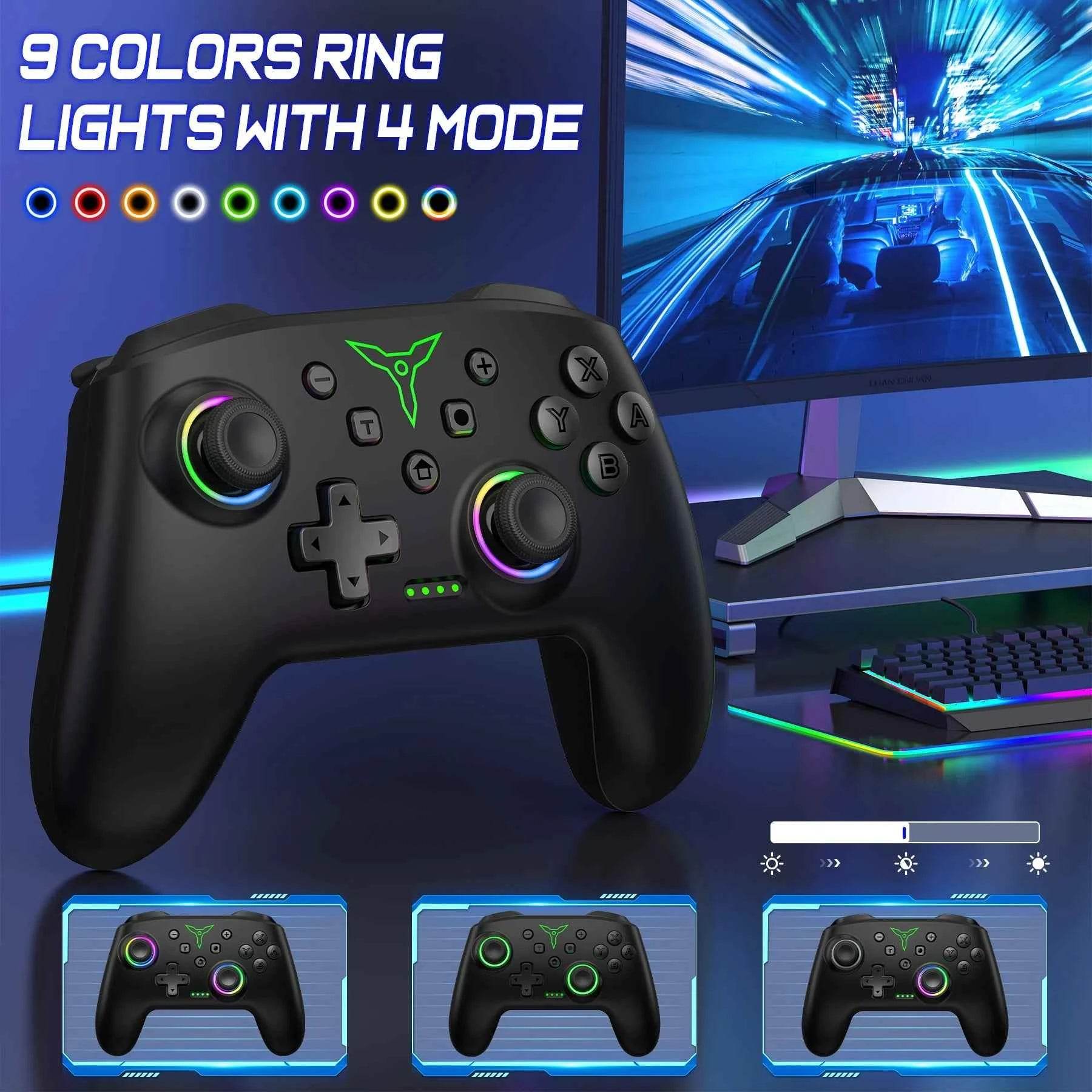 BEBONCOOL Advocate - Manette sans fil Switch Pro avec double vibration et Joysticks RGB - Legeekshop