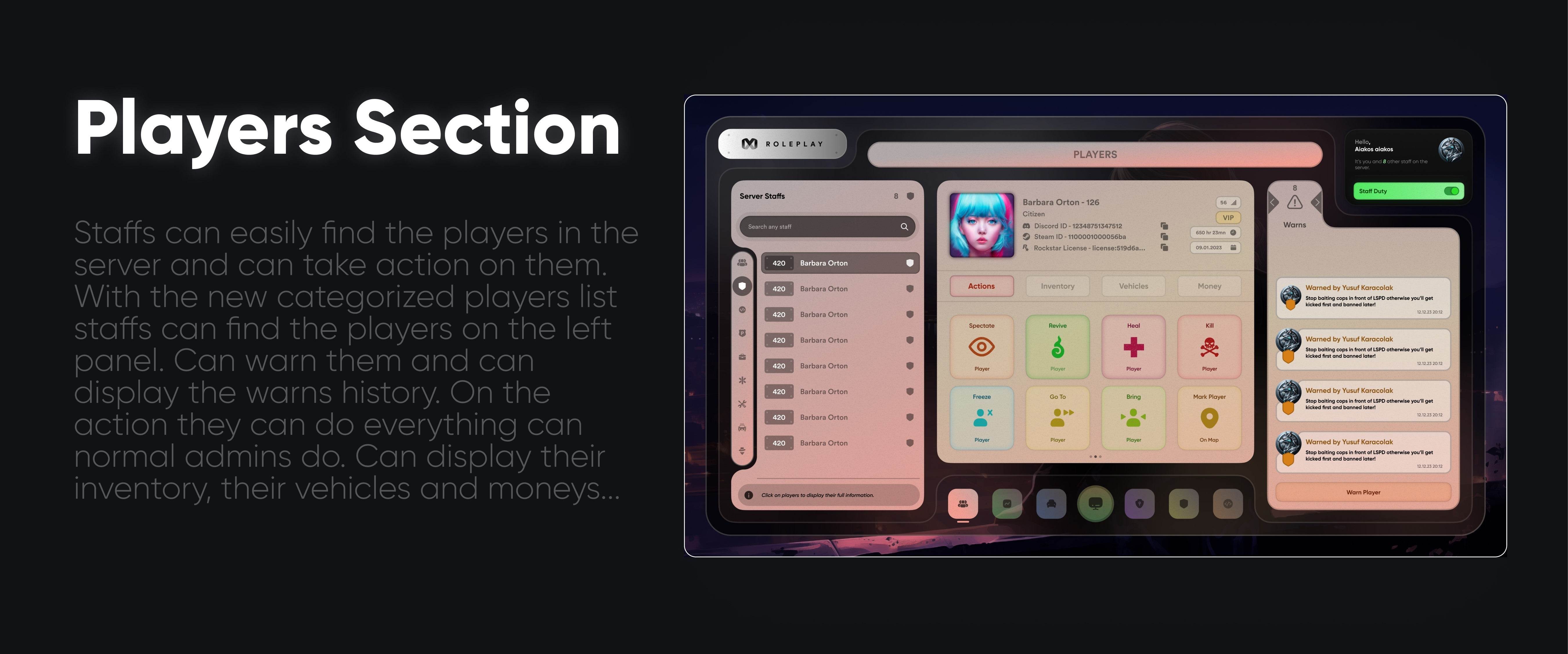 ⚙️ mStaff Remake Open Source – Script Panel Admin FiveM ⚙️ - Legeekshop