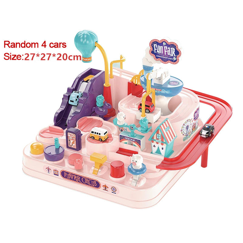 Circuit Voitures Parking Rails Aventure Jouet Enfant Piste