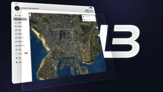 Script tablette GothamDev affichant une carte détaillée pour les services de police