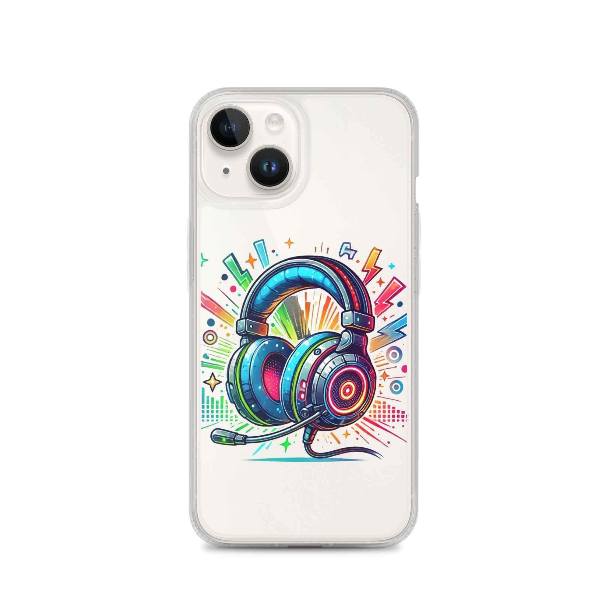Coque iPhone® Design Gamer Casque Coloré - Legeekshop - Legeekshop