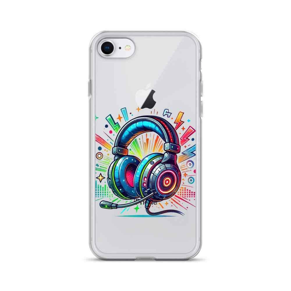 Coque iPhone® Design Gamer Casque Coloré - Legeekshop - Legeekshop