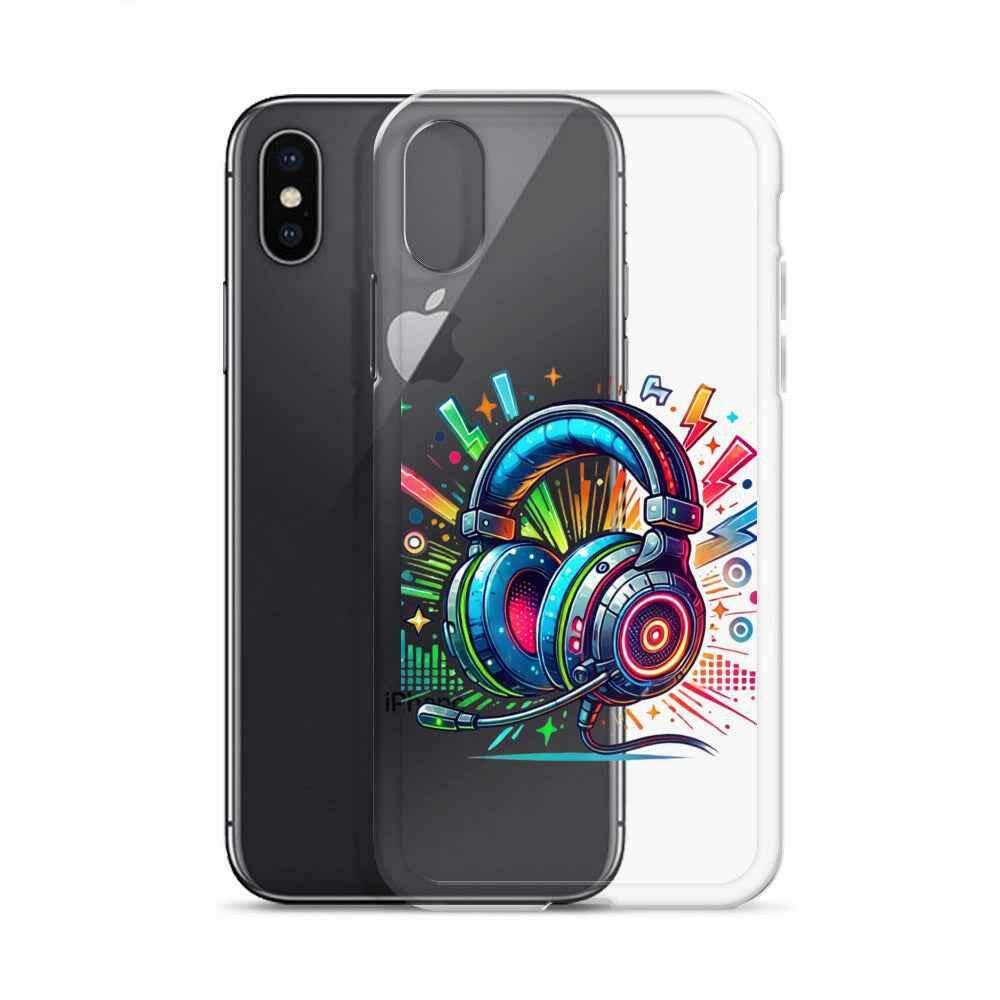 Coque iPhone® Design Gamer Casque Coloré - Legeekshop - Legeekshop