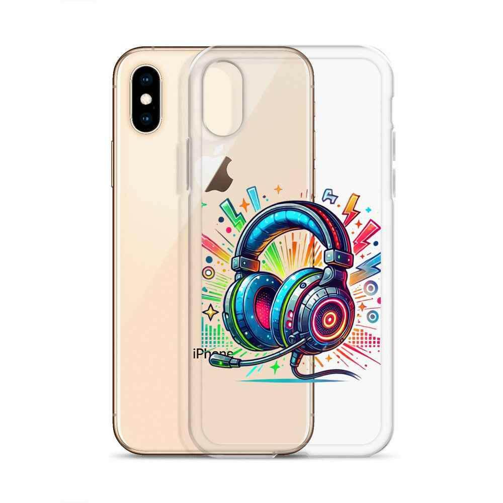Coque iPhone® Design Gamer Casque Coloré - Legeekshop - Legeekshop