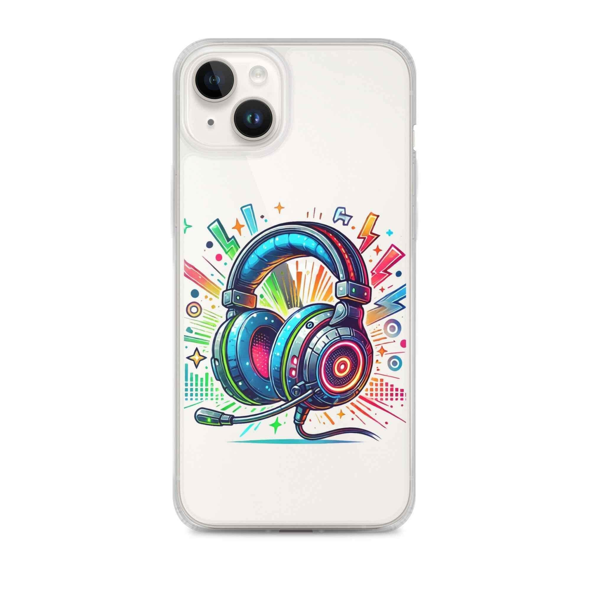 Coque iPhone® Design Gamer Casque Coloré - Legeekshop - Legeekshop