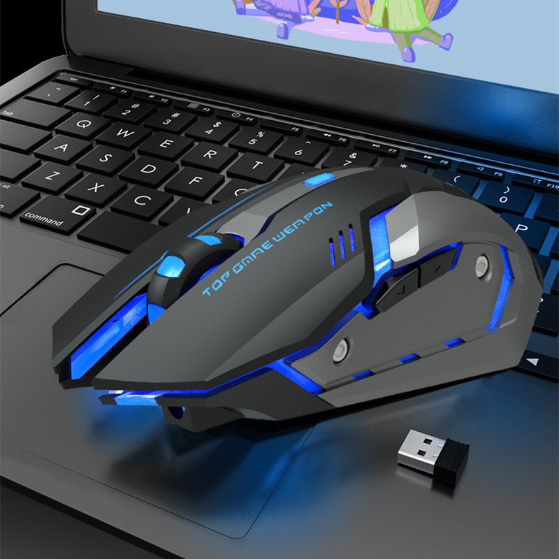 Souris Gaming Sans Fil Rechargeable Silencieuse RGB