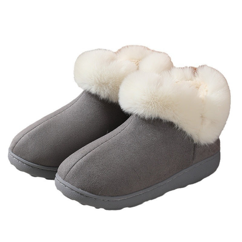 Chaussons Maison Hiver Plateforme Chauds Couple Velours