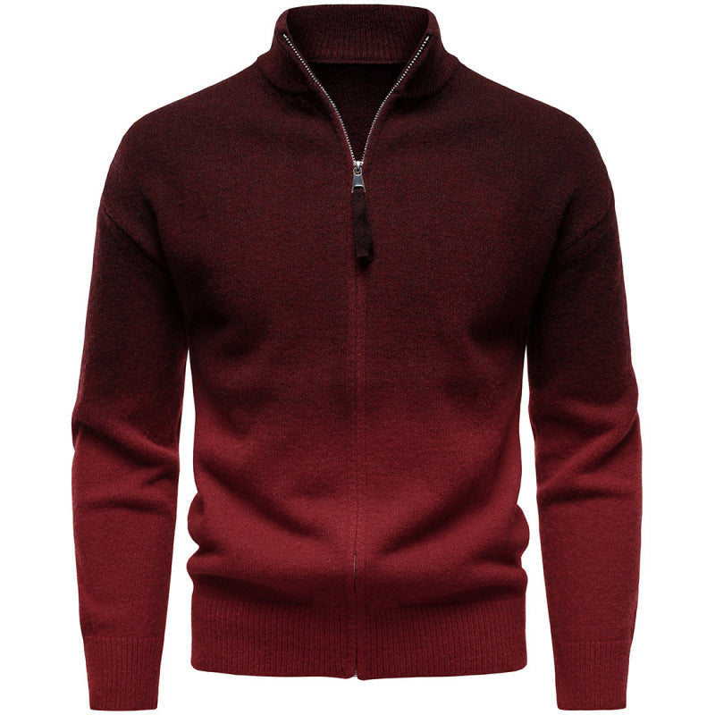 Pull Homme Col Dégradé Zip Style Britannique Nylon