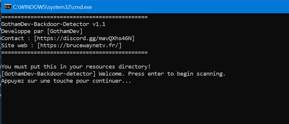 GothamDev - Logiciel de Détection de Backdoors pour Serveur FiveM – Protection Avancée - Legeekshop