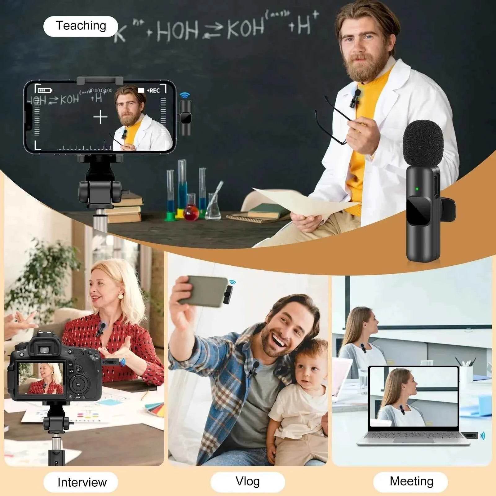 🎮 Microphone Lavalier Sans Fil Mini - Enregistrement Audio-vidéo 🎮 - Legeekshop