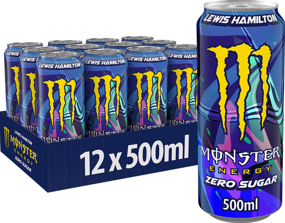 Monster Energy 44 Lewis Hamilton Sugar Free (12 x 500 ml) ou à l’unité - Legeekshop
