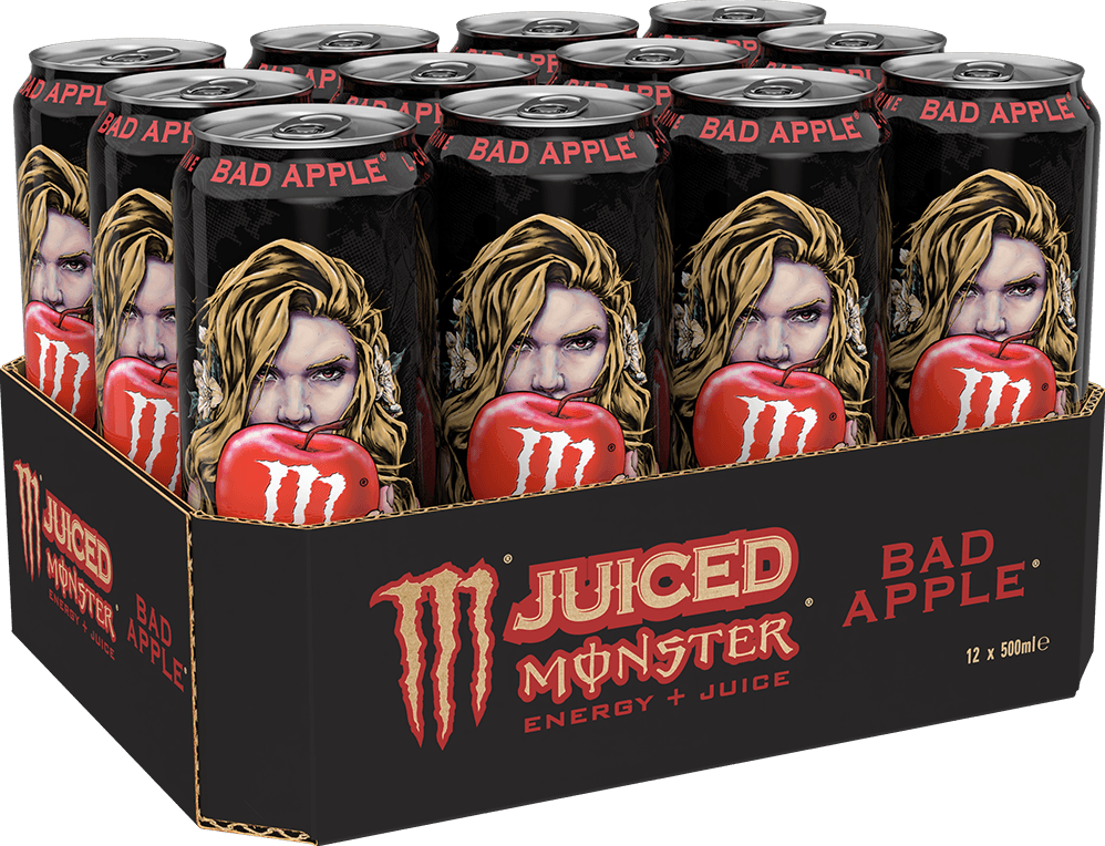 Monster Energy Juiced Bad Apple (12 x 500 ml) ou à l’unité - Legeekshop