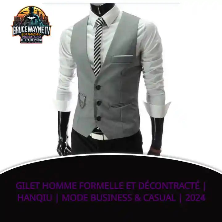 Gilet Homme Formelle et Décontracté | HANQIU | Mode Business & Casual | 2024 by@Outfy