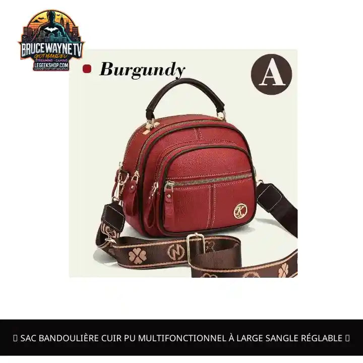 👜 sac bandoulière cuir PU multifonctionnel à large sangle réglable 👜 by@Outfy