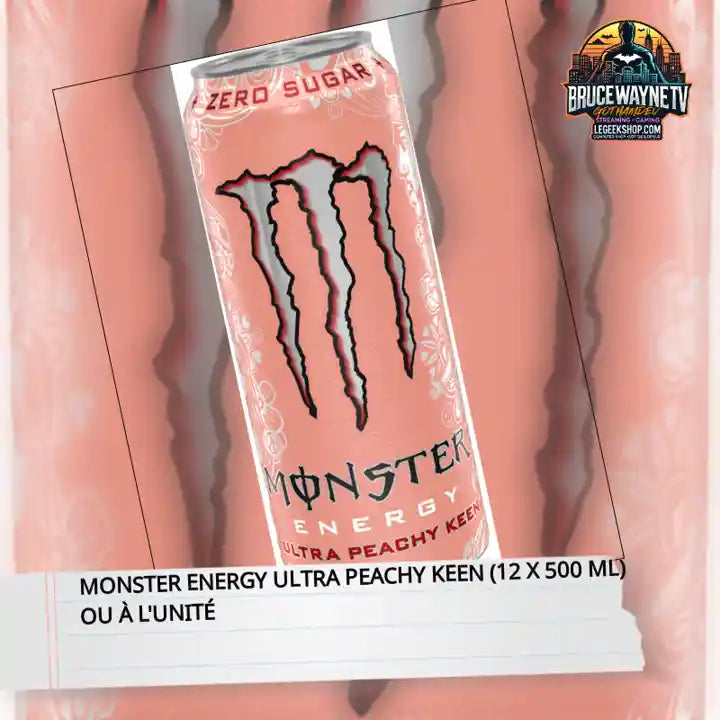 Monster Energy Ultra Peachy Keen (12 x 500 ml) ou à l'unité by@Outfy