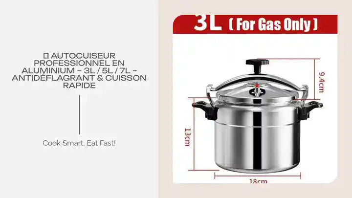 🍲 Autocuiseur professionnel en aluminium – 3L / 5L / 7L – Antidéflagrant & cuisson rapide by@Outfy