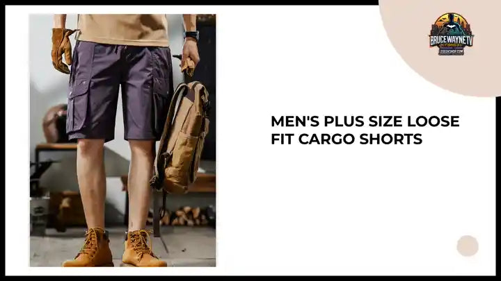 Men's Plus Size Loose Fit Cargo Shorts by@Outfy