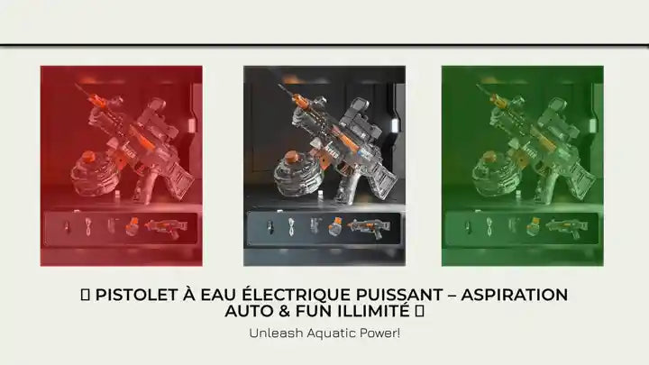 🔫 Pistolet à Eau Électrique Puissant – Aspiration Auto & Fun Illimité 🔫 by@Outfy