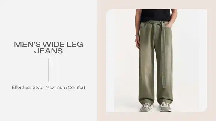 Men's Wide Leg Jeans by@Outfy